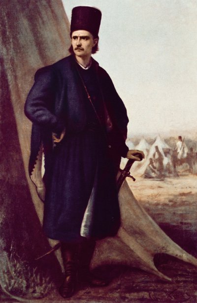 Porträt von Tudor (Theodor) Vladimirescu von Theodor Aman